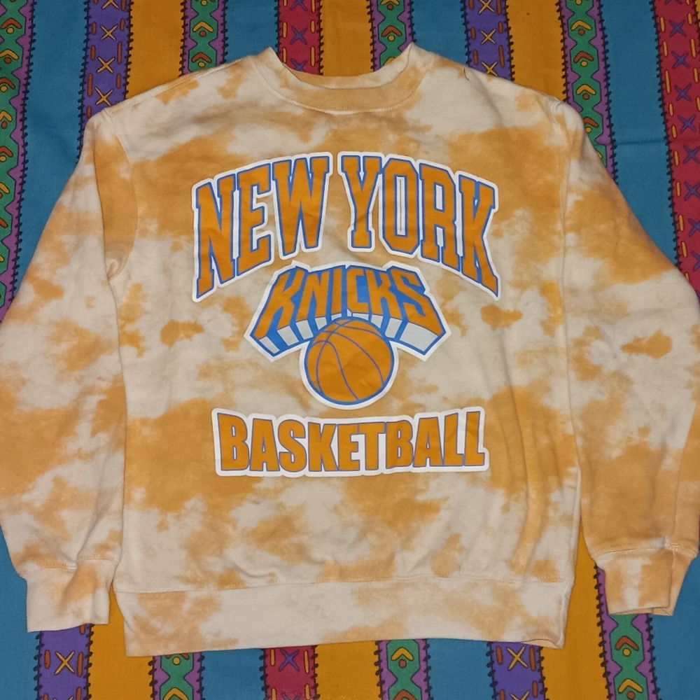 New York Knicks Tie Dye Crewneck Sweatshirt NBA Basketball Vintage